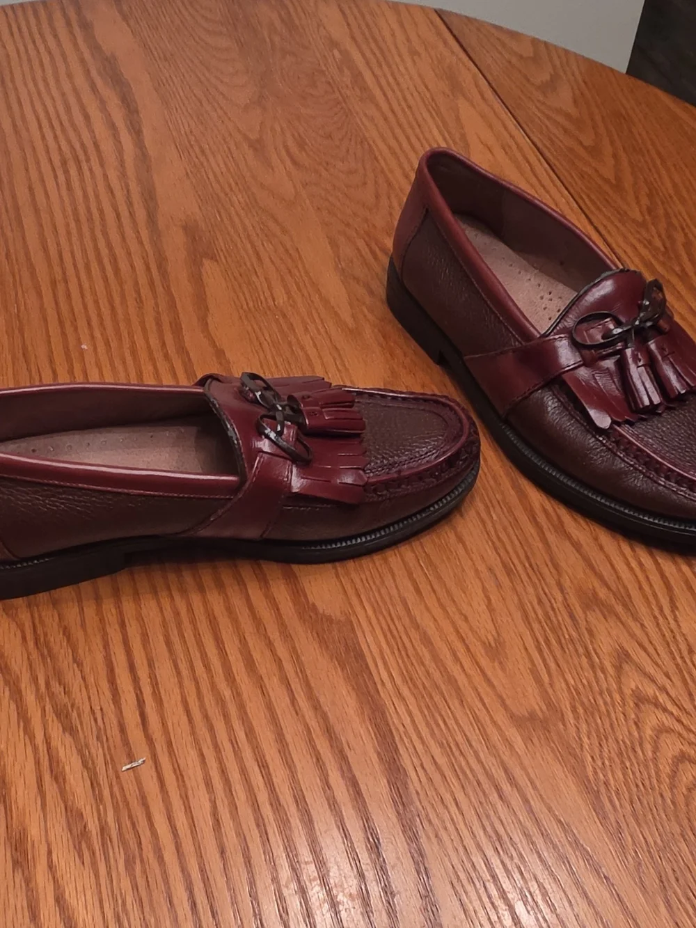 Florsheim Men's Burgundy Tassel Kiltie Loafers S 8.5